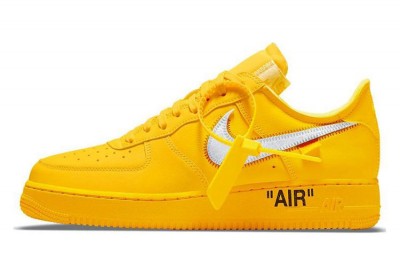 Perfect Fake Off-White × Nike Air Force 1 Low "University Gold"